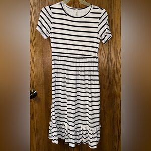 Black and White Striped Dress